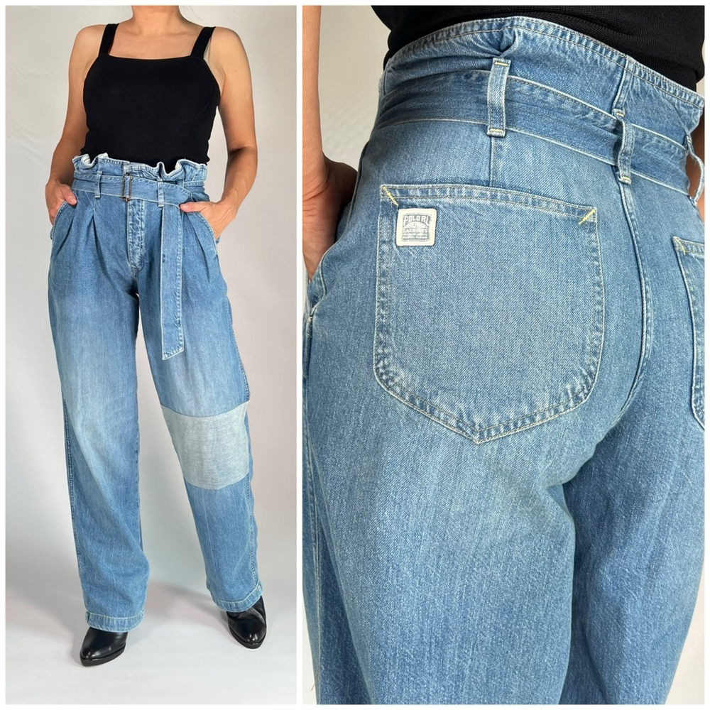 NWT Polo Ralph Lauren Light Blue Patchwork Jeans Size 26
